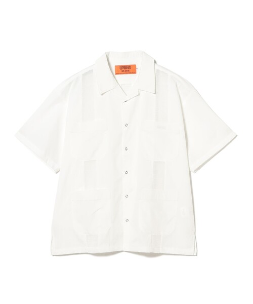 UNIVERSAL OVERALL（ユニバーサルオーバーオール）の「【別注】UNIVERSAL OVERALL / メッシュ キューバシャツ（シャツ/ブラウス・メンズ・ブラック/ホワイト・LARGE/MEDIUM/SMALL/X-LARGE）」の12枚目の写真