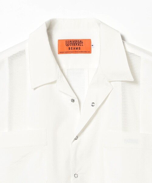 UNIVERSAL OVERALL（ユニバーサルオーバーオール）の「【別注】UNIVERSAL OVERALL / メッシュ キューバシャツ（シャツ/ブラウス・メンズ・ブラック/ホワイト・LARGE/MEDIUM/SMALL/X-LARGE）」の11枚目の写真