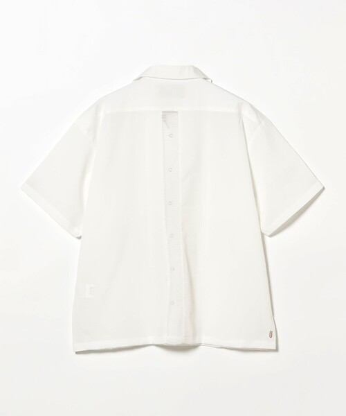 UNIVERSAL OVERALL（ユニバーサルオーバーオール）の「【別注】UNIVERSAL OVERALL / メッシュ キューバシャツ（シャツ/ブラウス・メンズ・ブラック/ホワイト・LARGE/MEDIUM/SMALL/X-LARGE）」の4枚目の写真