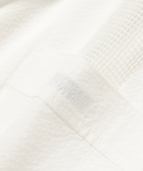 UNIVERSAL OVERALL（ユニバーサルオーバーオール）の「【別注】UNIVERSAL OVERALL / メッシュ キューバシャツ（シャツ/ブラウス・メンズ・ブラック/ホワイト・LARGE/MEDIUM/SMALL/X-LARGE）」の5枚目の写真