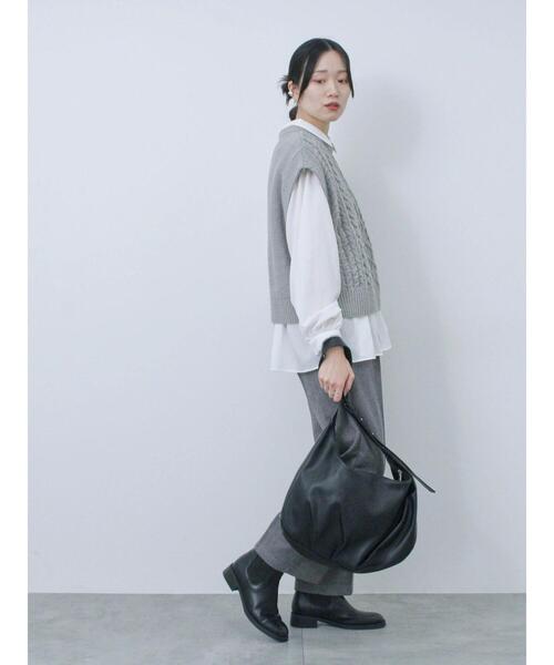 Samansa Mos2 blue(サマンサモスモスブルー)の「【帯電防止】マットモールニットベスト(ニット/セーター・レディース・オフホワイト/グレー/グリーン・F)」の17枚目の写真