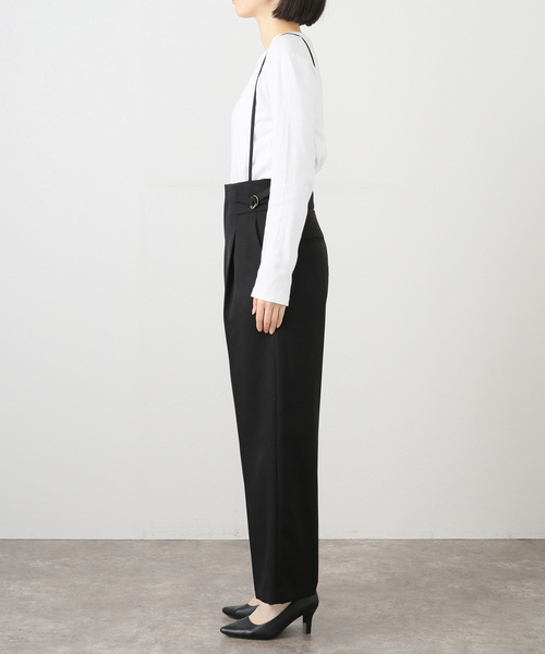 Spick & Span（スピックアンドスパン）の「ミドルハイサスペンダー付きパンツ（その他パンツ・レディース・ベージュ/ブラック・36/38）」の20枚目の写真