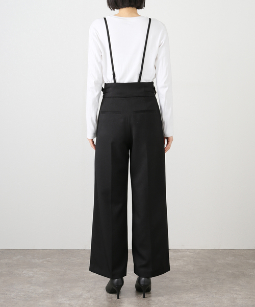 Spick & Span（スピックアンドスパン）の「ミドルハイサスペンダー付きパンツ（その他パンツ・レディース・ベージュ/ブラック・36/38）」の19枚目の写真