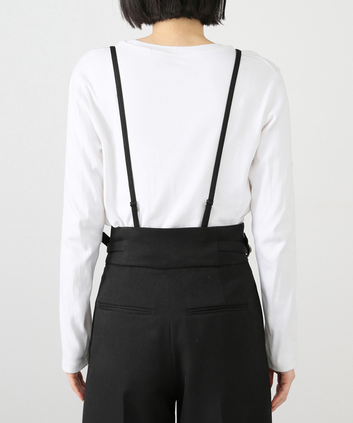 Spick & Span（スピックアンドスパン）の「ミドルハイサスペンダー付きパンツ（その他パンツ・レディース・ベージュ/ブラック・36/38）」の17枚目の写真