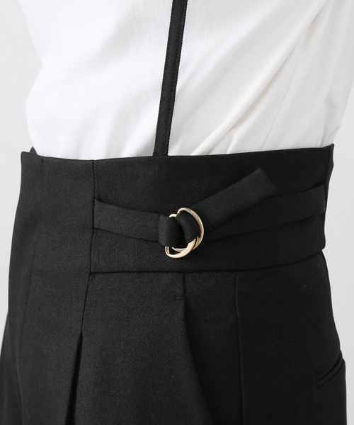 Spick & Span（スピックアンドスパン）の「ミドルハイサスペンダー付きパンツ（その他パンツ・レディース・ベージュ/ブラック・36/38）」の14枚目の写真