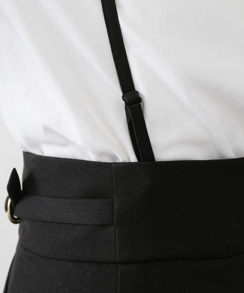Spick & Span（スピックアンドスパン）の「ミドルハイサスペンダー付きパンツ（その他パンツ・レディース・ベージュ/ブラック・36/38）」の13枚目の写真