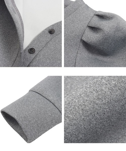 KOBE LETTUCE（コウベレタス）の「ダンボールパワーショルダーカーディガン（カーディガン/ボレロ・レディース・杢グレー/ブラック/ベージュ/ネイビー・M）」の11枚目の写真