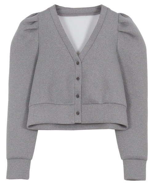 KOBE LETTUCE（コウベレタス）の「ダンボールパワーショルダーカーディガン（カーディガン/ボレロ・レディース・杢グレー/ブラック/ベージュ/ネイビー・M）」の13枚目の写真