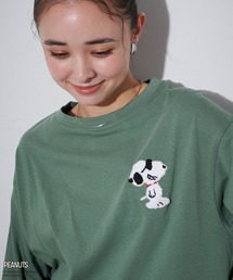 【PEANUTS/ピーナッツ】スヌーピー/SNOOPY サガラ刺繍ロンT