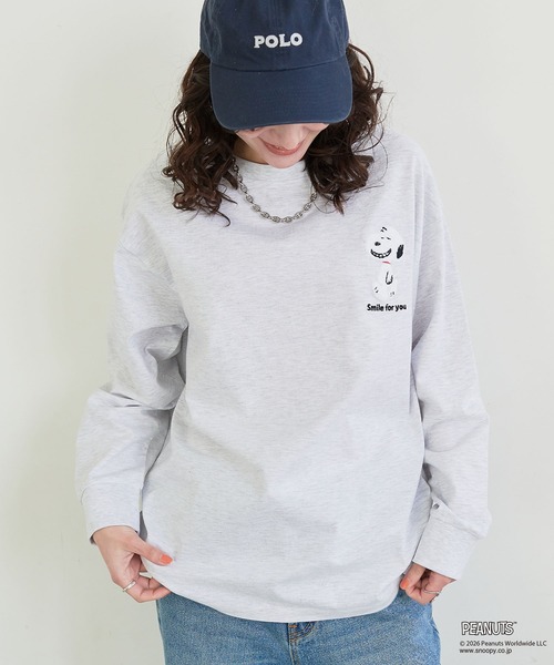 セール】【PEANUTS/ピーナッツ】スヌーピー/SNOOPY サガラ刺繍ロンT（T