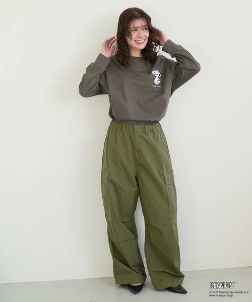 PEANUTS(ピーナッツ)の「【PEANUTS/ピーナッツ】スヌーピー/SNOOPY サガラ刺繍ロンT(Tシャツ/カットソー・レディース・杢グレー/ブラック/ブルーグレー/グリーン/ブルー/グレー/イエロー/アイボリー・M/L/LL/3L)」の18枚目の写真