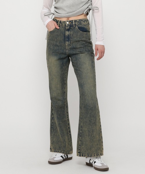 3.3 Field Trip (3.3フィールドトリップ)の「3.3 Field Trip/フレアデニムパンツ(デニムパンツ・レディース・ブルー/ブラック・MEDIUM/SMALL)」の15枚目の写真