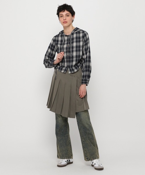 3.3 Field Trip (3.3フィールドトリップ)の「3.3 Field Trip/フレアデニムパンツ(デニムパンツ・レディース・ブルー/ブラック・MEDIUM/SMALL)」の11枚目の写真