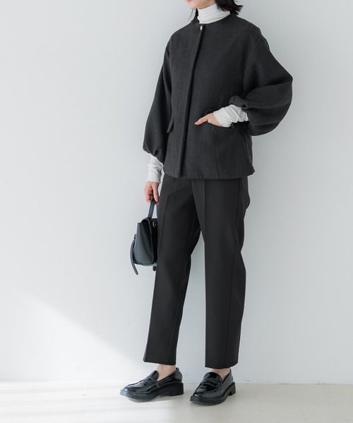 coca（coca）（コカ）の「2点セット ツイードジャケットセットアップ（スーツセット・レディース・ブラック/グレー・M/S/L）」の7枚目の写真