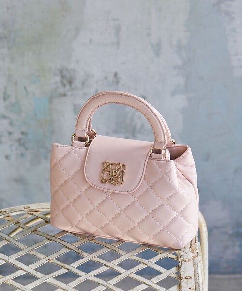 VIS（ビス）の「【2WAY】変形ひねりキルティングミニショルダーバッグ（ショルダーバッグ・レディース・ブラック/ピンク系その他2/キナリ・FREE）」の7枚目の写真