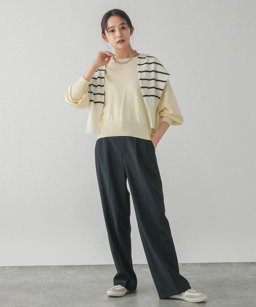 セール】スッキレイクルーネックプルオーバー/252060（ニット/セーター