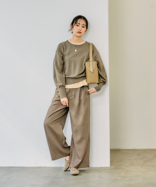 KAORI様 リクエスト 2点 まとめ商品 GLOBAL WORK ニット セーター スッキレイクルーネックプル