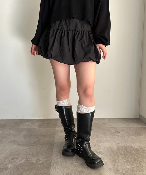 apres jour mignon(アプレジュールミニョン)の「アソートバルーンスカート【ZOZOTOWN限定アイテム】(スカート・レディース・オフホワイト/ブラック系その他/ブラック・フリー/X-LARGE)」の9枚目の写真