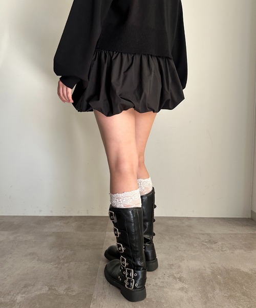 apres jour mignon(アプレジュールミニョン)の「アソートバルーンスカート【ZOZOTOWN限定アイテム】(スカート・レディース・オフホワイト/ブラック系その他/ブラック・フリー/X-LARGE)」の11枚目の写真