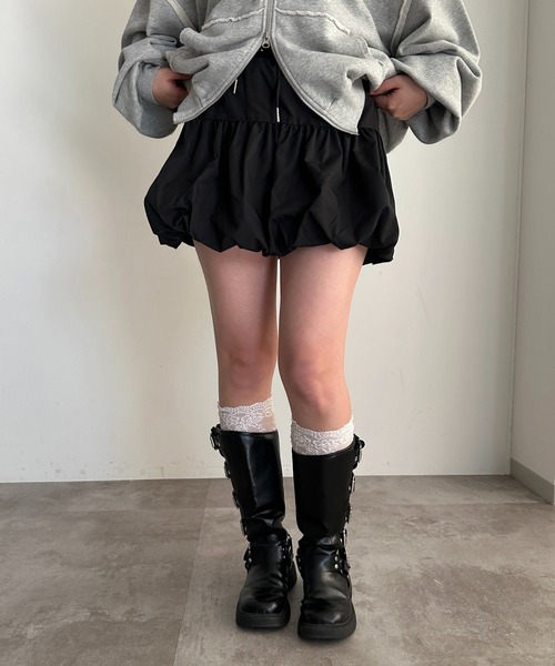 apres jour mignon(アプレジュールミニョン)の「アソートバルーンスカート【ZOZOTOWN限定アイテム】(スカート・レディース・オフホワイト/ブラック系その他/ブラック・フリー/X-LARGE)」の15枚目の写真