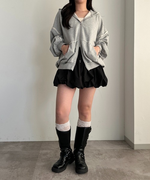 apres jour mignon(アプレジュールミニョン)の「アソートバルーンスカート【ZOZOTOWN限定アイテム】(スカート・レディース・オフホワイト/ブラック系その他/ブラック・フリー/X-LARGE)」の20枚目の写真