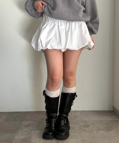 apres jour mignon(アプレジュールミニョン)の「アソートバルーンスカート【ZOZOTOWN限定アイテム】(スカート・レディース・オフホワイト/ブラック系その他/ブラック・フリー/X-LARGE)」の4枚目の写真
