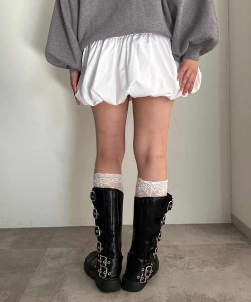 apres jour mignon(アプレジュールミニョン)の「アソートバルーンスカート【ZOZOTOWN限定アイテム】(スカート・レディース・オフホワイト/ブラック系その他/ブラック・フリー/X-LARGE)」の5枚目の写真