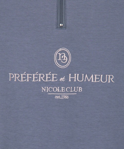 NICOLE CLUB(ニコル クラブ)の「スタンドドッキングハーフジップ(スウェット・レディース・オフホワイト/チャコール/ブルー・FREE)」の10枚目の写真