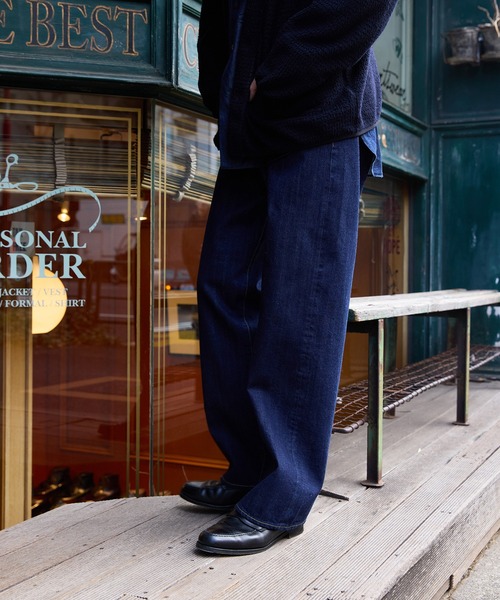 ADAM ET ROPE'（アダムエロペ）の「【WILD LIFE TAILOR】セルヴィッチ 5ポケット ストレート デニムパンツ（デニムパンツ・メンズ・ブルー系その他4/ネイビー・L/XL/M）」の6枚目の写真