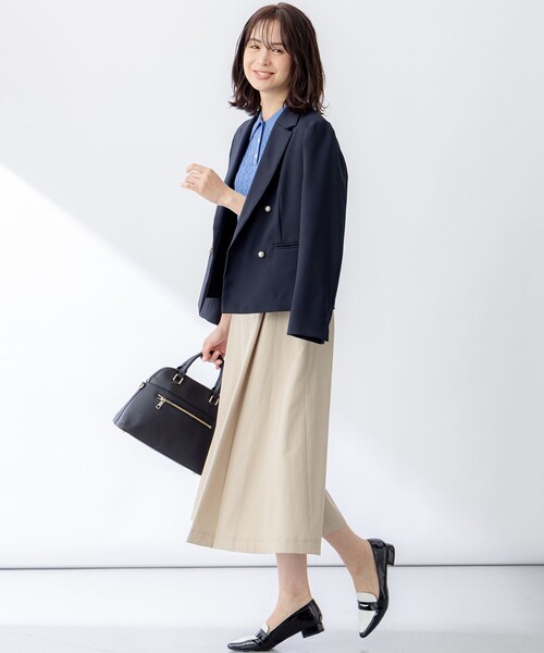 組曲(クミキョク)の「オシャクロス ジャケット(テーラードジャケット・レディース・ベージュ系/ネイビー系/アイボリー系・S2)」の15枚目の写真