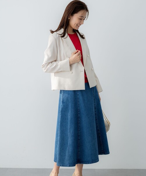 組曲(クミキョク)の「オシャクロス ジャケット(テーラードジャケット・レディース・ベージュ系/ネイビー系/アイボリー系・S2)」の22枚目の写真