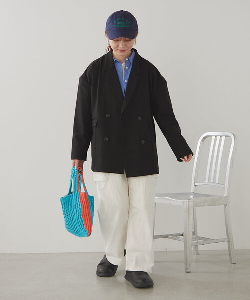 Actually（アクチュアリー）の「透かし編みミニニットバッグ（ハンドバッグ・レディース・グリーン系その他2/アイボリー/ブラック/ブルー・0）」の21枚目の写真