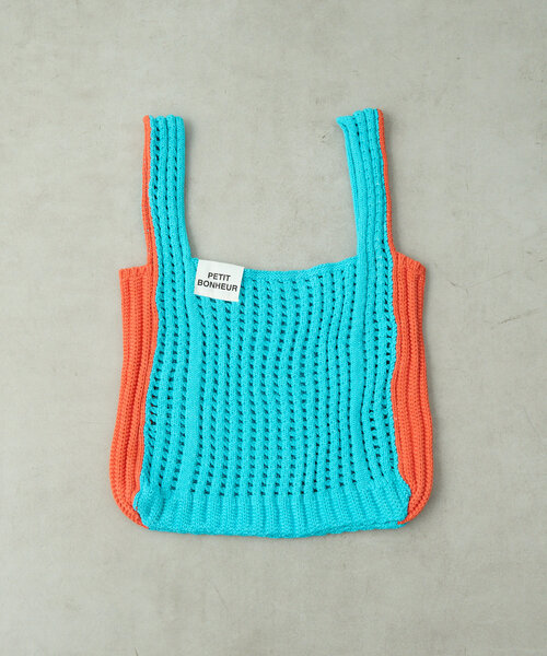 Actually（アクチュアリー）の「透かし編みミニニットバッグ（ハンドバッグ・レディース・グリーン系その他2/アイボリー/ブラック/ブルー・0）」の20枚目の写真