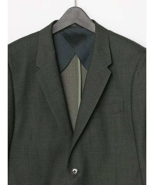 Perfect Suit FActory(パーフェクトスーツファクトリー)の「【EDWINコラボ】デニムライクウールセットアップジャケット ブラウン/カーキ/ブルー(スーツジャケット・メンズ・カーキ/ブルー/ブラウン・3L/LL/S/M/L)」の5枚目の写真