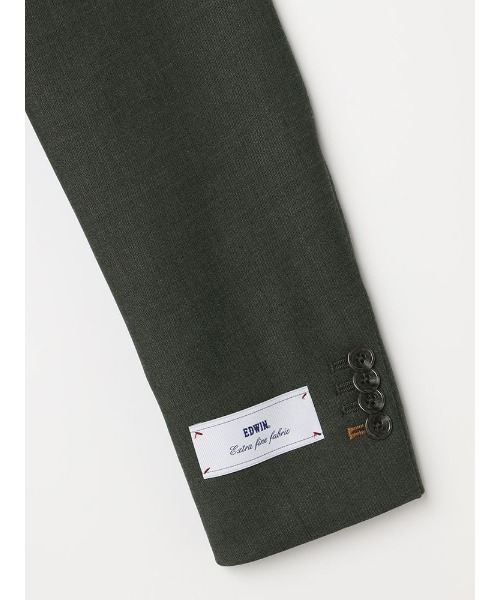 Perfect Suit FActory(パーフェクトスーツファクトリー)の「【EDWINコラボ】デニムライクウールセットアップジャケット ブラウン/カーキ/ブルー(スーツジャケット・メンズ・カーキ/ブルー/ブラウン・3L/LL/S/M/L)」の6枚目の写真