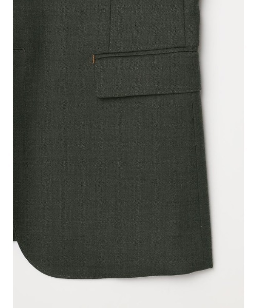 Perfect Suit FActory(パーフェクトスーツファクトリー)の「【EDWINコラボ】デニムライクウールセットアップジャケット ブラウン/カーキ/ブルー(スーツジャケット・メンズ・カーキ/ブルー/ブラウン・3L/LL/S/M/L)」の7枚目の写真