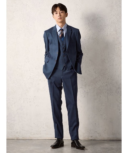 Perfect Suit FActory(パーフェクトスーツファクトリー)の「【EDWINコラボ】デニムライクウールセットアップジャケット ブラウン/カーキ/ブルー(スーツジャケット・メンズ・カーキ/ブルー/ブラウン・3L/LL/S/M/L)」の10枚目の写真