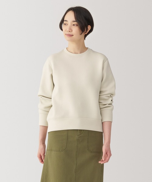 無印良品(ムジルシリョウヒン)の「婦人 二重編みスウェットシャツ(スウェット・レディース・チャコールグレー/ブラック/ブラウン系/ライトピンク/アイボリー・XL/L/M/S)」の2枚目の写真