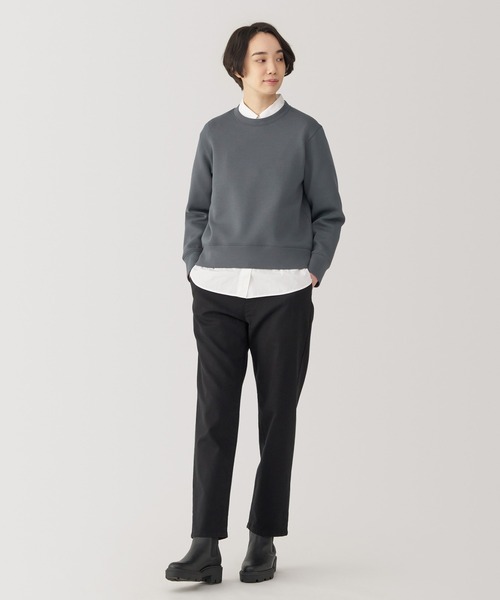 無印良品(ムジルシリョウヒン)の「婦人 二重編みスウェットシャツ(スウェット・レディース・チャコールグレー/ブラック/ブラウン系/ライトピンク/アイボリー・XL/L/M/S)」の20枚目の写真