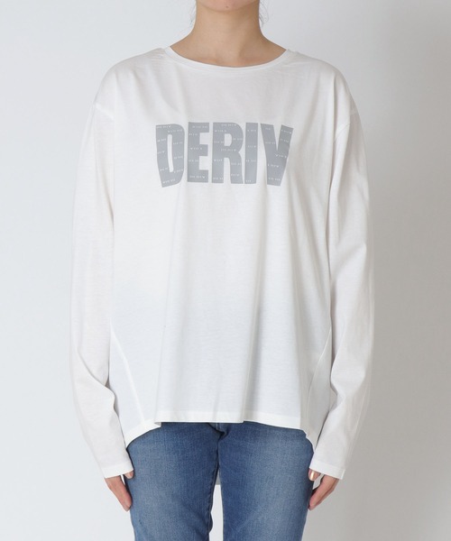 Jines(ジネス)の「DERIVロゴロンT(Tシャツ/カットソー・レディース・ホワイト/チャコールグレー/ブラウン・38)」の17枚目の写真