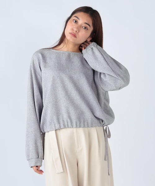 CECIL McBEE（セシルマクビー）の「前後２WAYツイードトップス（Tシャツ/カットソー・レディース・グレー/アイボリー/ブラック・MEDIUM/LARGE）」の8枚目の写真