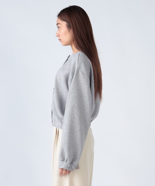 CECIL McBEE（セシルマクビー）の「前後２WAYツイードトップス（Tシャツ/カットソー・レディース・グレー/アイボリー/ブラック・MEDIUM/LARGE）」の11枚目の写真