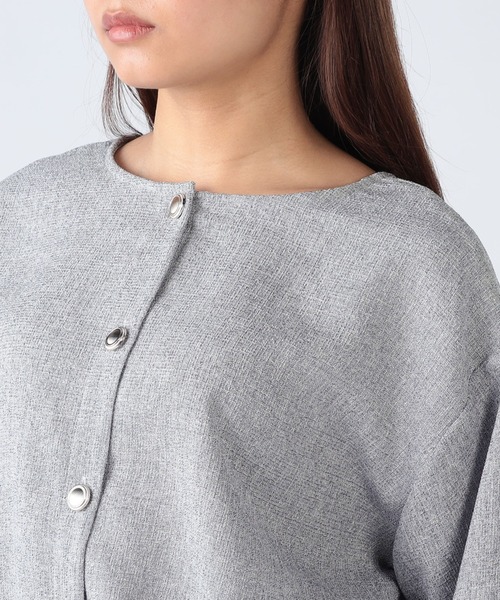 CECIL McBEE（セシルマクビー）の「前後２WAYツイードトップス（Tシャツ/カットソー・レディース・グレー/アイボリー/ブラック・MEDIUM/LARGE）」の13枚目の写真