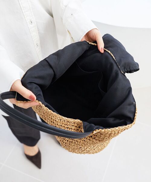 le.coeur blanc（ルクールブラン）の「フリルフラップクロッシェトート（トートバッグ・レディース・ブラック/ブラウン・FREE）」の7枚目の写真