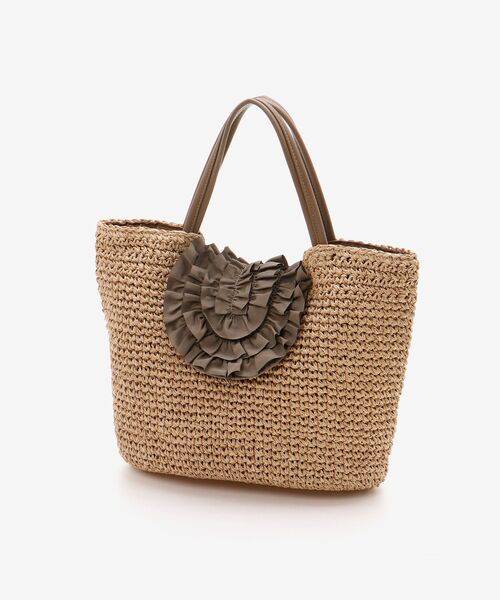 le.coeur blanc（ルクールブラン）の「フリルフラップクロッシェトート（トートバッグ・レディース・ブラック/ブラウン・FREE）」の9枚目の写真