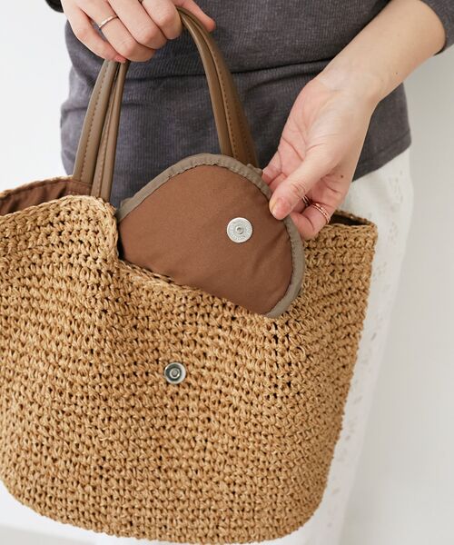 le.coeur blanc（ルクールブラン）の「フリルフラップクロッシェトート（トートバッグ・レディース・ブラック/ブラウン・FREE）」の13枚目の写真