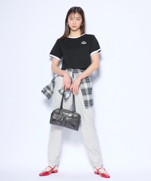 Kappa(カッパ)の「ワンポイント 半袖リンガーTシャツ(Tシャツ/カットソー・レディース・ホワイト/ブルー/ブラック・SMALL/MEDIUM/LARGE)」の19枚目の写真