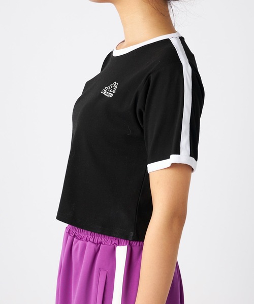 Kappa(カッパ)の「ワンポイント 半袖リンガーTシャツ(Tシャツ/カットソー・レディース・ホワイト/ブルー/ブラック・SMALL/MEDIUM/LARGE)」の21枚目の写真