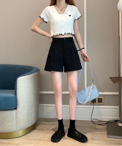 Asterellivi（アステレリビ）の「ショートパンツ（その他パンツ・レディース・ライトベージュ/ブラック・S/M/L）」の4枚目の写真