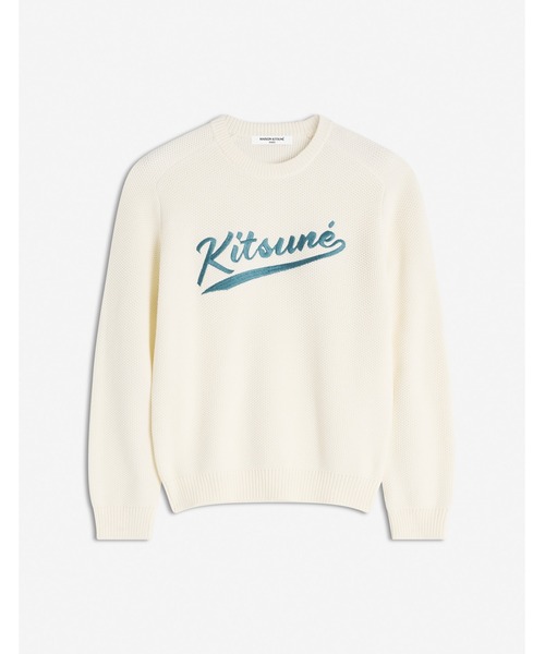 メメ出品 セール】KITSUNE VARSITY EMBROIDERED MESH JUMPER（ニット
